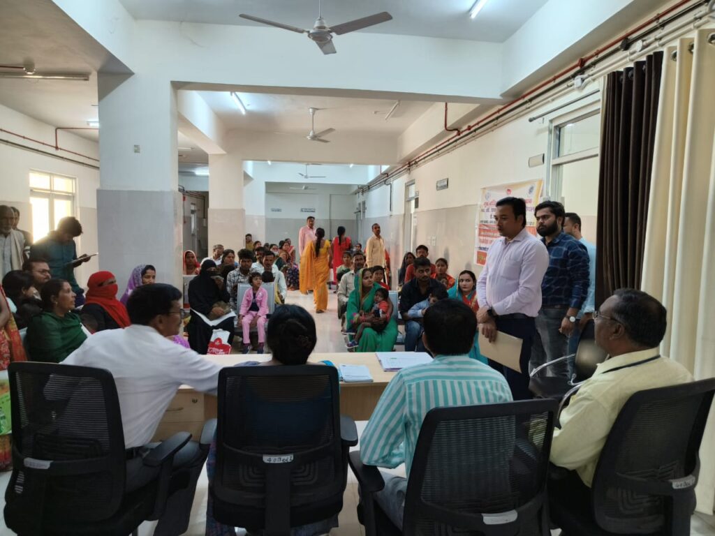 राष्ट्रीय बाल स्वास्थ्य कार्यक्रम (आरबीएसके) के अंतर्गत 0-5 वर्ष तक के मूक बधिर बच्चों - का शिविर लगाकर निःशुल्क परीक्षण गया ।